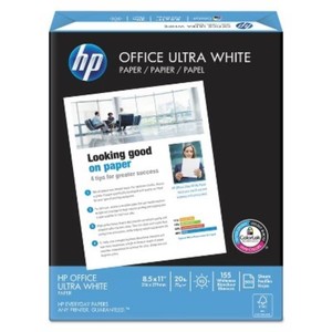 5000 Sheets-HP Office Ultra-White Paper 92 Bright 20lb 8-12 x 11 500Ream 10Carton 112101