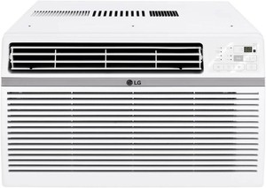 $379 LG 10,000 BTU Window Air Conditioner, Cools 450 Sq.Ft. (18 x 25 Room Size), Quiet Operation, Electronic Control with Remote, 3 Cooling & Fan Speeds, Auto Restart, 115V