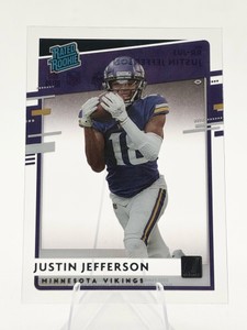 2020 Panini Chromicles Clearly Donruss Justin Jefferson Rated Rookie #RR-JUJ Football Card Minnesota Vikings