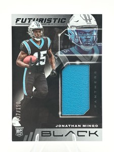 2023 Panini Black Jonathan Mingo Futuristic Jersey Royal RC Rookie Card #FUT-4 Numbered 137150