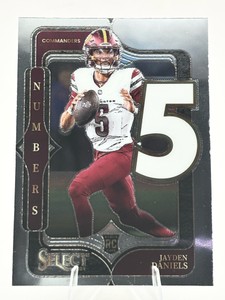 2024 Panini Select Jayden Daniels Select Numbers RC Rookie Card #23 Washington Commanders