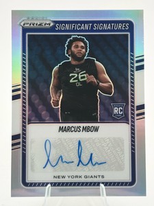2025 Panini Prizm Significant Signatures Marcus Mbow RC Rookie Autograph Card #SSI-MMW
