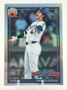 2026 Topps Chrome Topps Baseball 75th Anniversary Refractor Shohei Ohtani #91CB-1 Los Angeles Dodgers