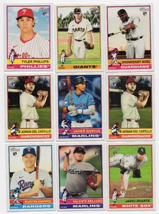 Lot of Nine 2026 Topps Heritage Baseball Cards Including Tyler Phillips RC #17, Jairo Iriarte RC #385, and More