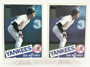 Lot of Two 1985 Topps Don Mattingly #500 Baseball Cards New York Yankees