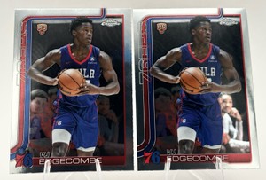 Lot of Two 2025-26 Topps Chrome VJ Edgecombe RC Rookie Basketball Cards #253