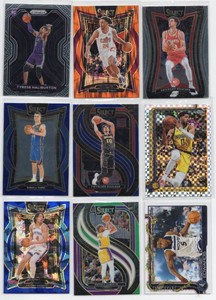 Lot of 9 Assorted Basketball Cards including 2020-21 Panini Prizm Tyrese Haliburton RC #262, Topps Holiday Anthony Edwards #H84, and More