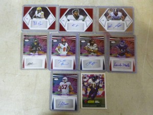 9 College Football Autographed Trading Cards