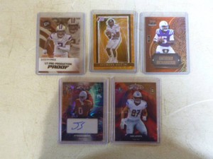 5 Numbered NFL Trading Cards