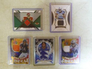 5 NFL Numbered Patches Trading Cards