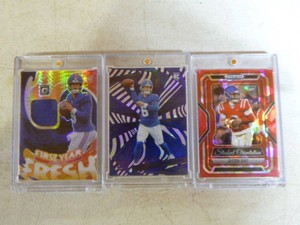 3 NFL Rookie Quarterback Jaxson Dart Trading Cards