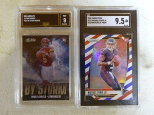 2 NFL Graded Trading Cards