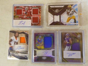 5 NFL Patch Trading Cards