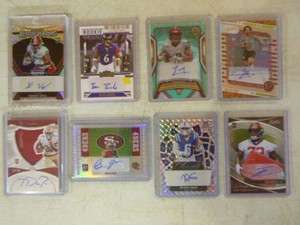 8 NFL Autographed Trading Cards