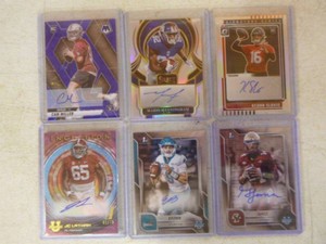 6 NFL Autographed Trading Cards