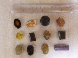 12 Drilled Stones for Jewelry Making