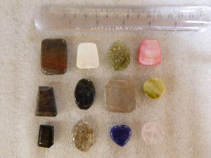 12 Drilled Stones for Jewelry Making