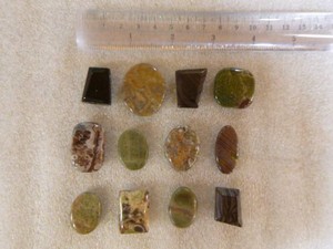 12 Drilled Stones for Jewelry Making