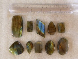 10 Labridorite Cabs