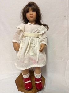 Annette Himstedt Anna II Doll, 26in Brunette w Certificate Red Shoes