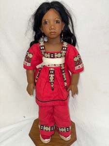 Annette Himstedt Panchita Doll Red Outfit Black Hair Approx 26in