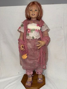 Annette Himstedt Nuala Collector Doll Signed Numbered 32in w Stand