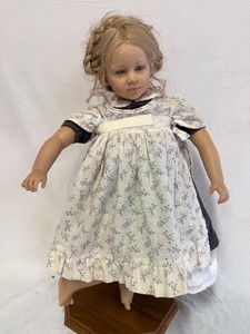 Annette Himstedt Ellen Vinyl Artist Doll Floral Dress Approx. 25in
