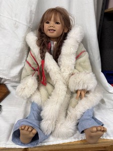 Annette Himstedt Ilai Vinyl Doll Faux Fur Coat Original Outfit