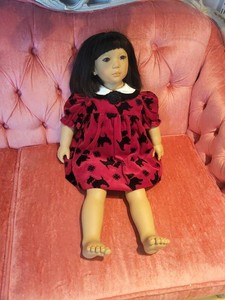 Annette Himstedt Shireem Doll 24in Red Scottie Dog Dress Outfit