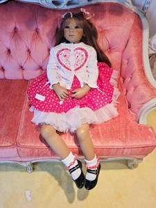 Masterpiece Gallery Aruana Vinyl Girl Doll Pink Dress Approx 36in