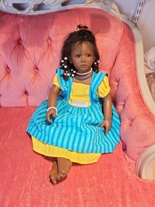 Annette Himstedt Ayoka Vinyl Collector Doll Beaded Hair 24in