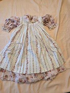 Custom Floral Doll Dress for Annette Himstedt Pink Lace Long Sleeve