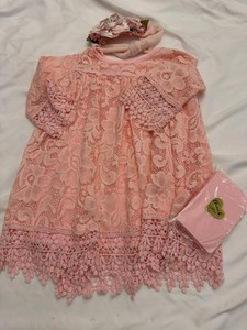 Custom Pink Lace Doll Dress Set for Annette Himstedt Doll Outfit