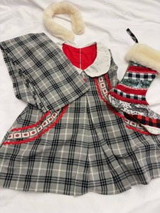 Custom Annette Himstedt Doll Outfit Plaid Dress Red Gown Stocking Set