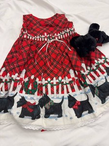 Custom Doll Dress Set for Annette Himstedt Red Plaid Scottie Christmas