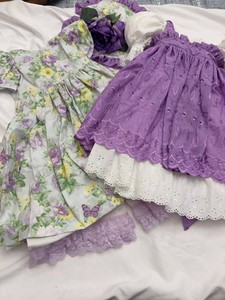 Glorias Custom Doll Dress Outfit Set Purple Floral Annette Himstedt