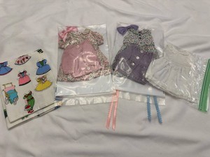 Handmade Doll Clothes Lot Floral Dresses Knit Sweaters Slip Fabric