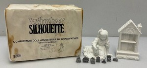 Collectible Department 56 Winter Silhouette A Christmas Dollhouse Built By Grandfather White Porcelain In Original Box