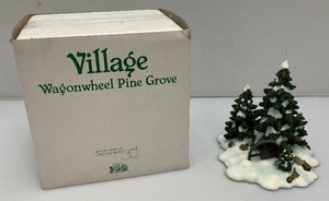 Collectible Department 56 Village Wagon Wheel Pine Grove In Original Box