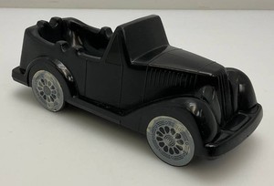 Vintage 1940s Hard plastic Black Automobile Ashtray 6 12