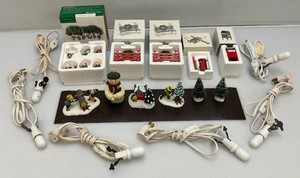 Collectible Department 56 Village, Snow Village Accessories In Original Boxes And Moire