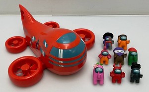 RARE Highly Collectible P.M.I. Among Us Airship & 8 Crewmates (Pre-Owned)