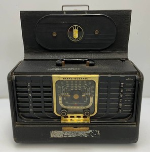 Mid Century 1949 Zenith Trans-Oceanic Model G-500 Radio Very Cool (Powers Up But Needs Tuner Fixed)