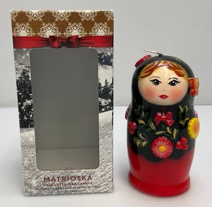 Vintage Collectible European Collection Matrioska Doll Candle New Open Box Old Stock
