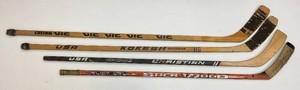 Misc. Vintage Wooden Hockey Sticks Including Christian And More