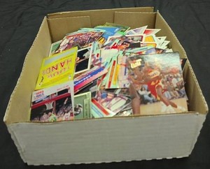 LARGE BOX OF ALL SPORTS CARDS