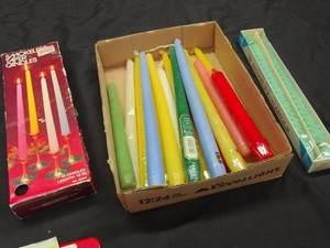 BUNCH OF COLORFUL CANDLES