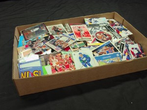 BOX OF ALL SPORTS COLLECTABLE TRADING CARDS