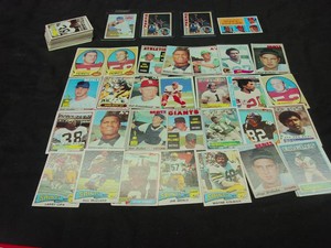 NICE STACK OF OLD TOPPS BASEBALL AND FOOTBALL CARDS
