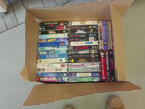 BOX FULL OF VHS MOVIES